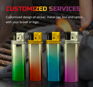 Windproof Lighter - Refillable stainless steel torch na may mga vent